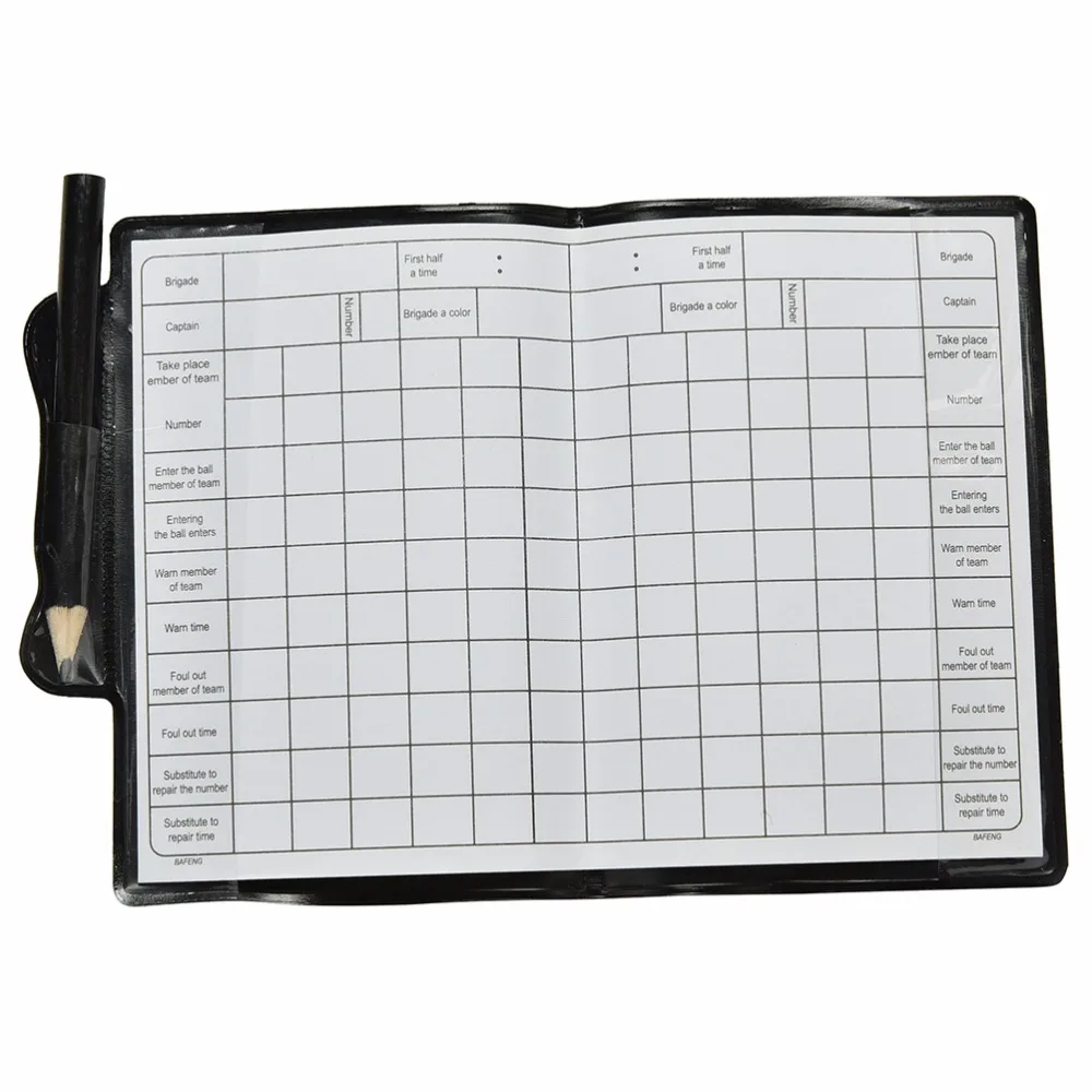 Soccer Referee Red Yellow Card Pencil Sports Notebook Personalized Sport Match Soccer Sheet Set
Soccer Referee Red Yellow Card Pencil Sports Notebook Personalized Sport Match Soccer Sheet Set