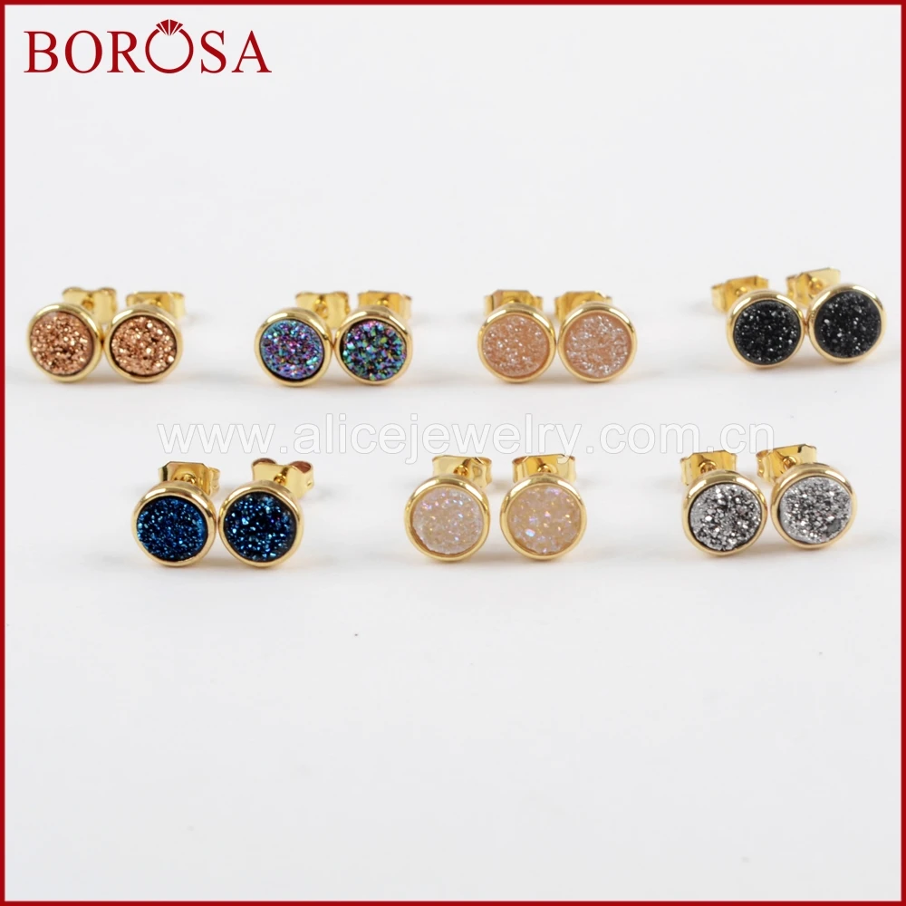 Круглые серьги-гвоздики BOROSA ZG0277 с радужной титановой друзой, 6 мм, 5/10 пар
Круглые серьги-гвоздики BOROSA ZG0277 с радужной титановой друзой, 6 мм, 5/10 пар