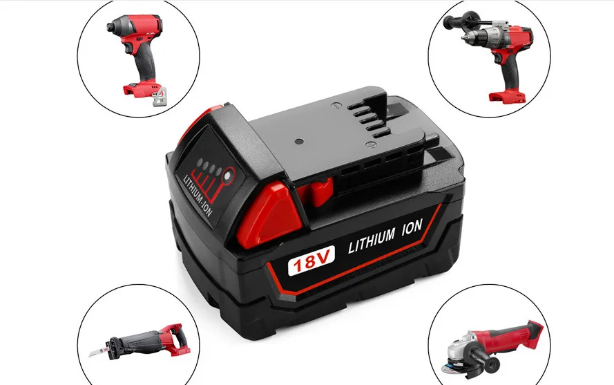 Литий-ионный аккумулятор Vividjuler 6000 мАч для электрической дрели Milwaukee M18 48-11-1828 48-11-1840 18 в, литий-ионный аккумулятор
Литий-ионный аккумулятор Vividjuler 6000 мАч для электрической дрели Milwaukee M18 48-11-1828 48-11-1840 18 в, литий-ионный аккумулятор