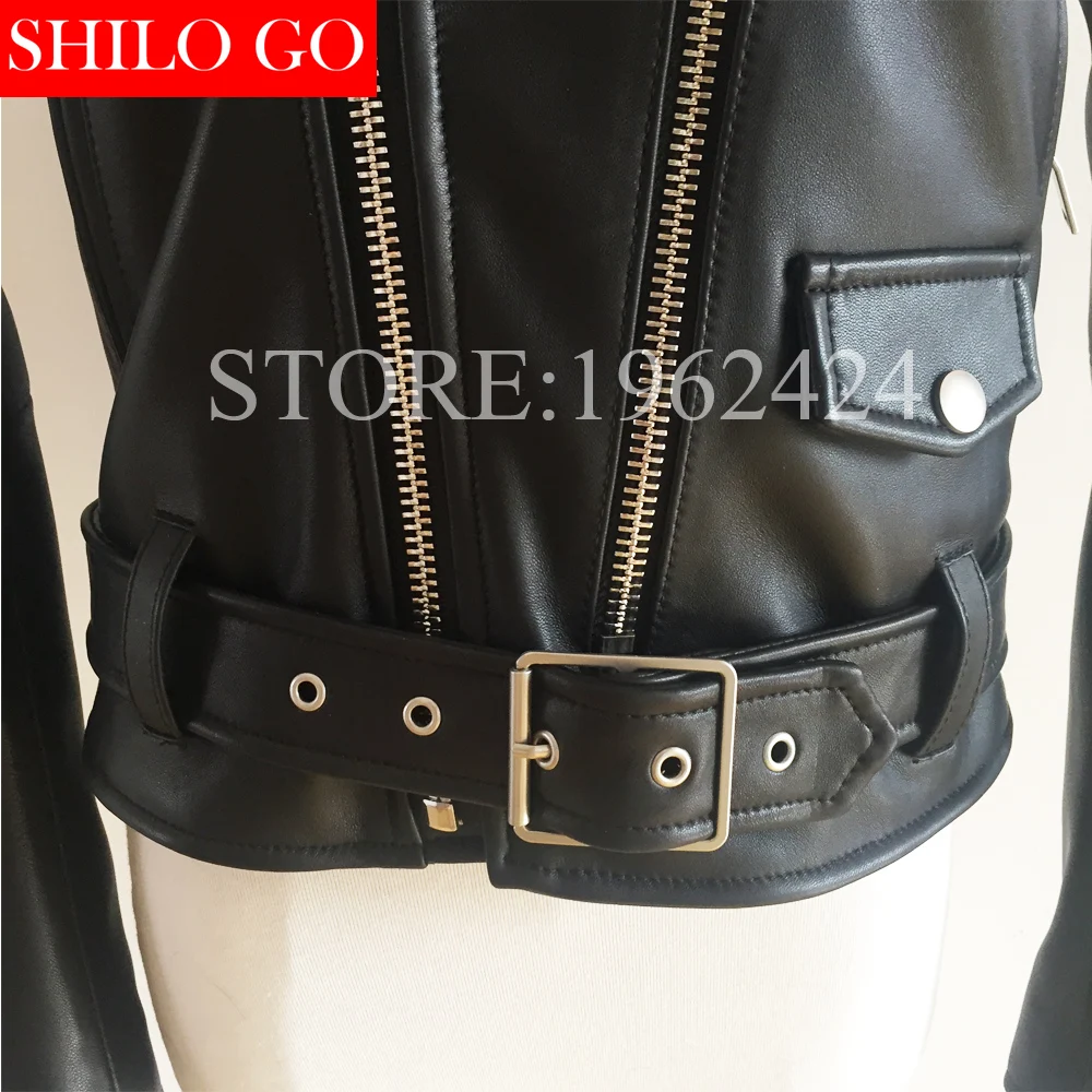 Plus size Autumn winter new fashion women high-quality genuine New Zealand sheep skin lapel motorcycle short black jacket
Plus size Autumn winter new fashion women high-quality genuine New Zealand sheep skin lapel motorcycle short black jacket
