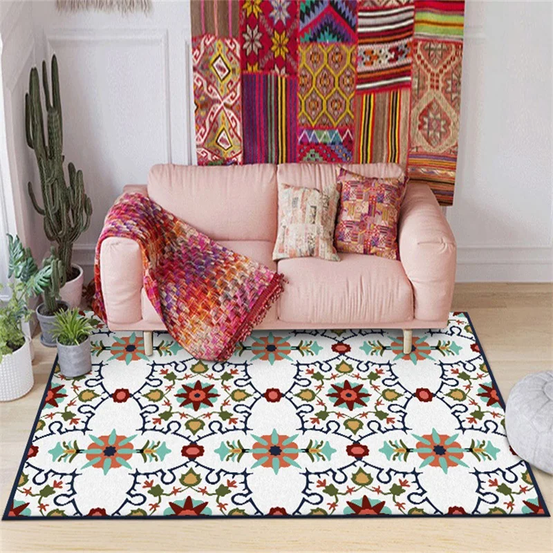 Fashion nation geometric flower Blue red green color Bedroom living room door mat Non-slip bedside plush rug customize carpet
Fashion nation geometric flower Blue red green color Bedroom living room door mat Non-slip bedside plush rug customize carpet