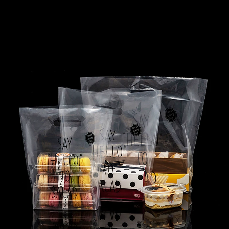 50pcs 28*28*12cm Transparent Bags Shopping Bag Supermarket Plastic Bags With Handle Baking bag cake dessert bread food Packaging
50pcs 28*28*12cm Transparent Bags Shopping Bag Supermarket Plastic Bags With Handle Baking bag cake dessert bread food Packaging