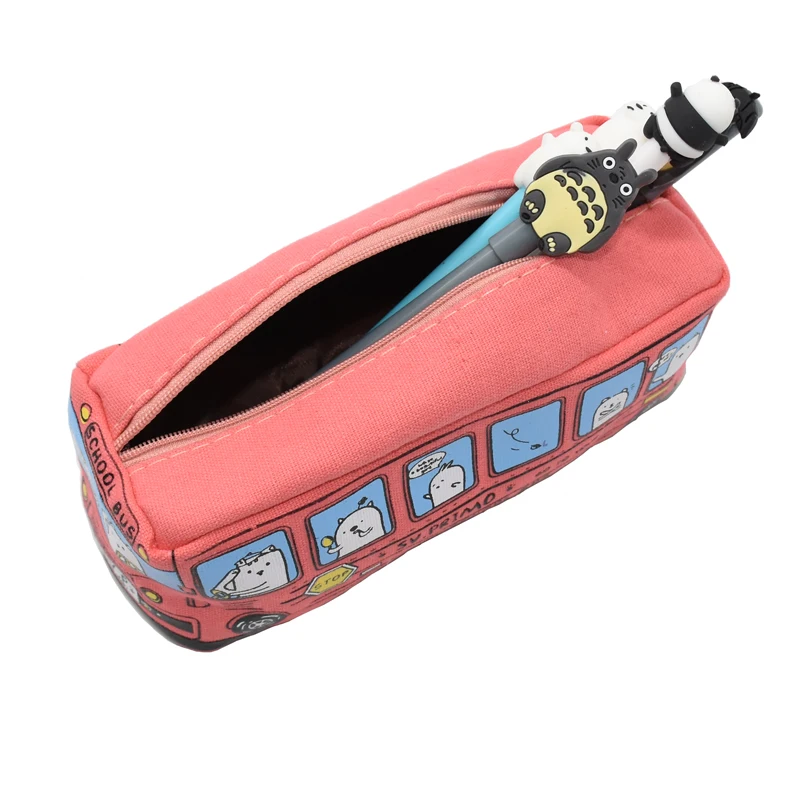 2pcs Korean cute school bus pencil case large capacity high quality canvas car pencil bag school student supplies
2pcs Korean cute school bus pencil case large capacity high quality canvas car pencil bag school student supplies
