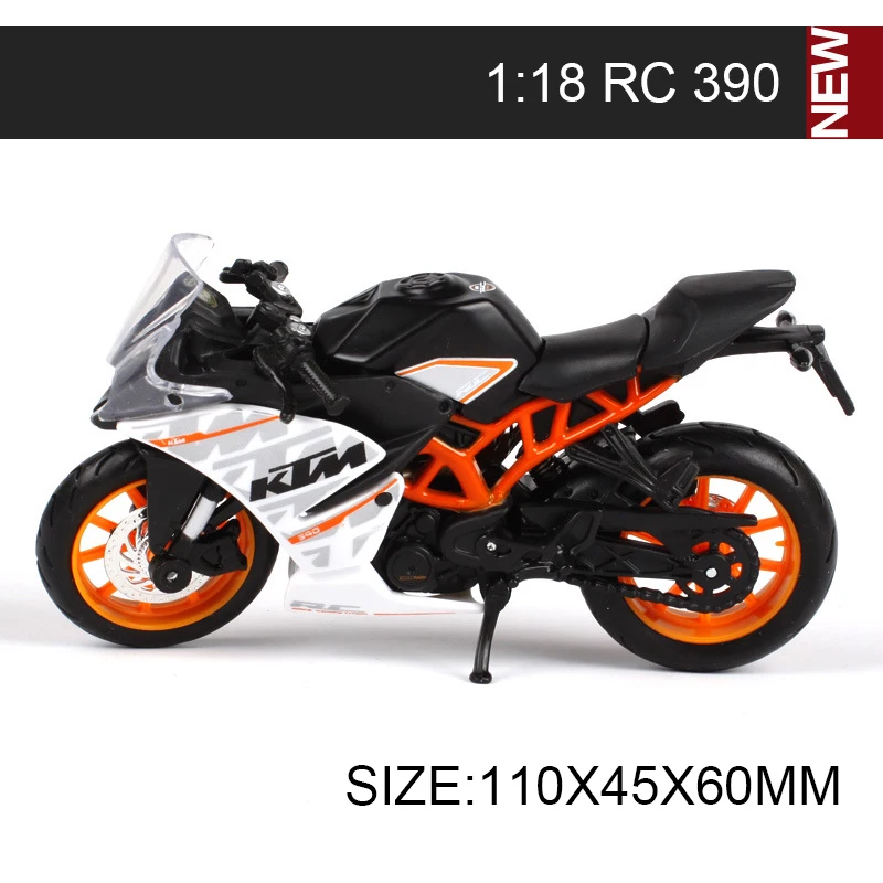 Модели мотоциклов Maisto 1:18 KTM 450 Rally 640 DUKE LL 525 SX450 SXF520 SX RC390 миниатюрная гоночная