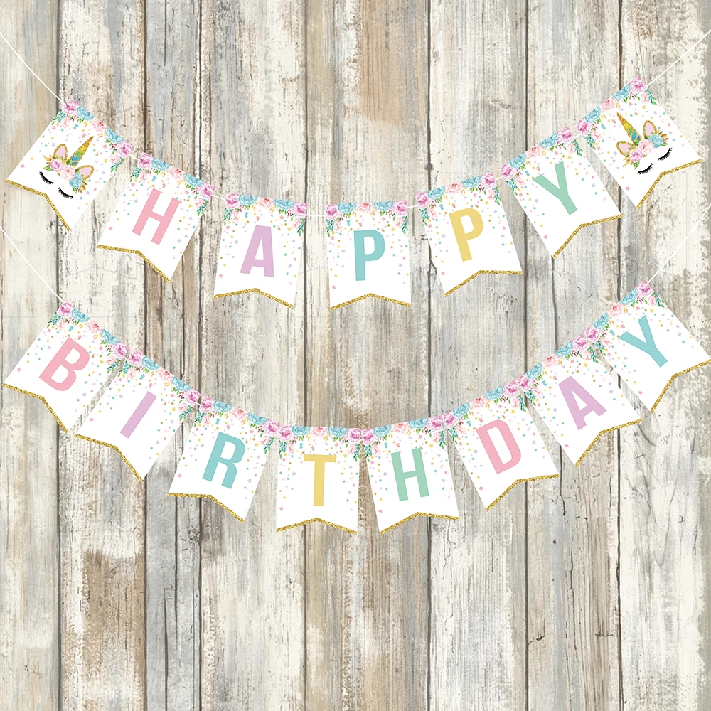 Happy Birthday Unicorn Theme Banner For Kids Birthday Party Wall Backdrops Pink Hanging Bunting Party Supplies BA099
Happy Birthday Unicorn Theme Banner For Kids Birthday Party Wall Backdrops Pink Hanging Bunting Party Supplies BA099