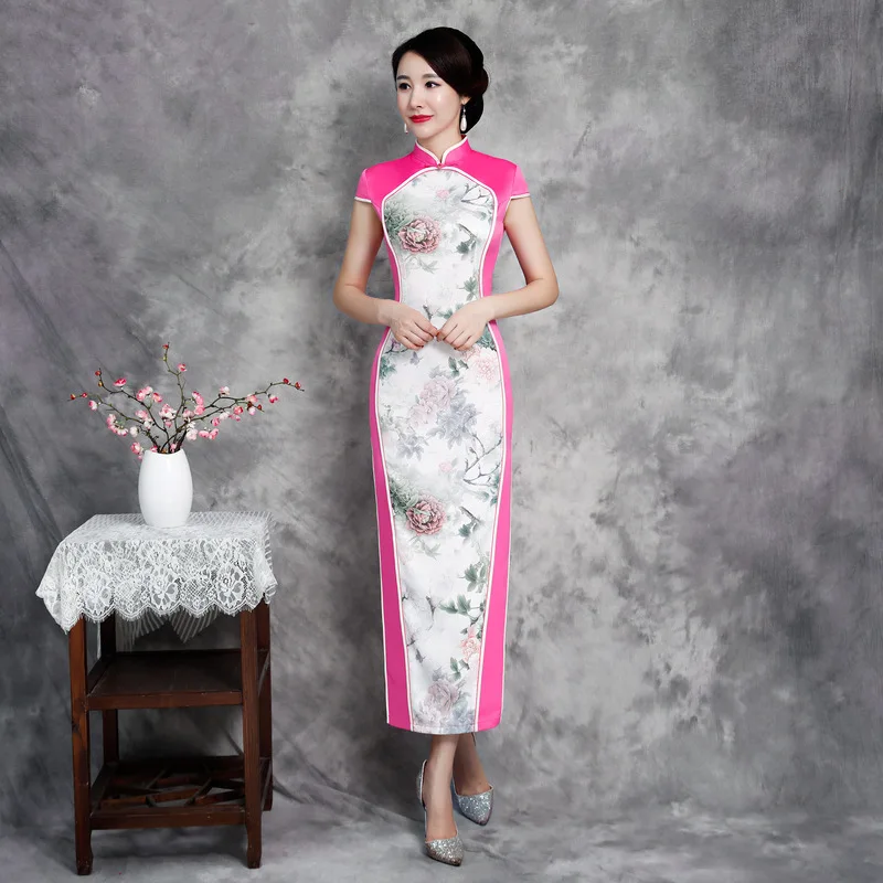 Sexy Long Cheongsam 2019 Summer Traditional Chinese style Dress Womens Rayon Qipao Slim Party Dresses Button Vestido S-4XL
Sexy Long Cheongsam 2019 Summer Traditional Chinese style Dress Womens Rayon Qipao Slim Party Dresses Button Vestido S-4XL