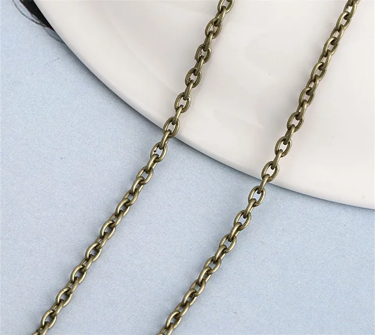 5M/lot 3.5x2.5mm White K and Bronze Colors Metal Link Chain for Necklaces Bracelets Jewelry Making
5M/lot 3.5x2.5mm White K and Bronze Colors Metal Link Chain for Necklaces Bracelets Jewelry Making