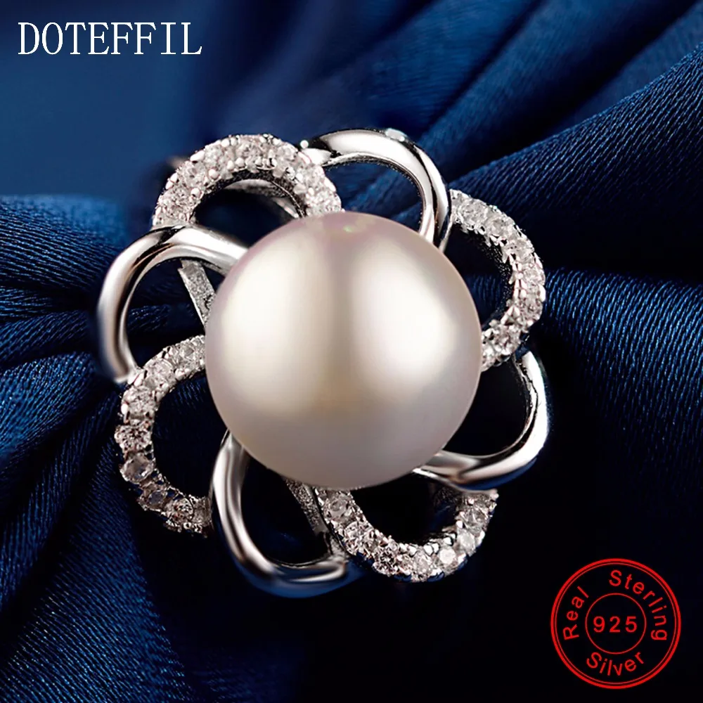 AAA 10mm Pearl Charm Flower Rings Woman 100% 925 Sterling Silver Fashion Flower Rings High Quality Woman 925 Silver Jewelry
AAA 10mm Pearl Charm Flower Rings Woman 100% 925 Sterling Silver Fashion Flower Rings High Quality Woman 925 Silver Jewelry