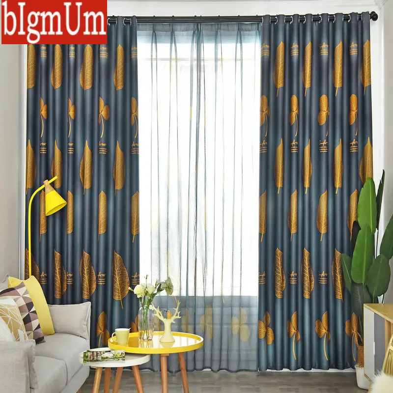 New Blackout Curtains for Living Room Kitchen Golden Leaves Plants Pattern Drapes Cortinas Para Sala De Estar Rideaux Tende
New Blackout Curtains for Living Room Kitchen Golden Leaves Plants Pattern Drapes Cortinas Para Sala De Estar Rideaux Tende