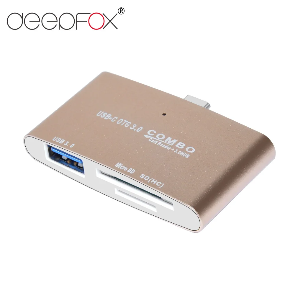

DeepFox 3-in-1 USB C Hub with 2 Slot TF SD Card Usb 3.0 Hub OTG Card Reader USB 3.0 HUB For MacBook Pro Type C Hub