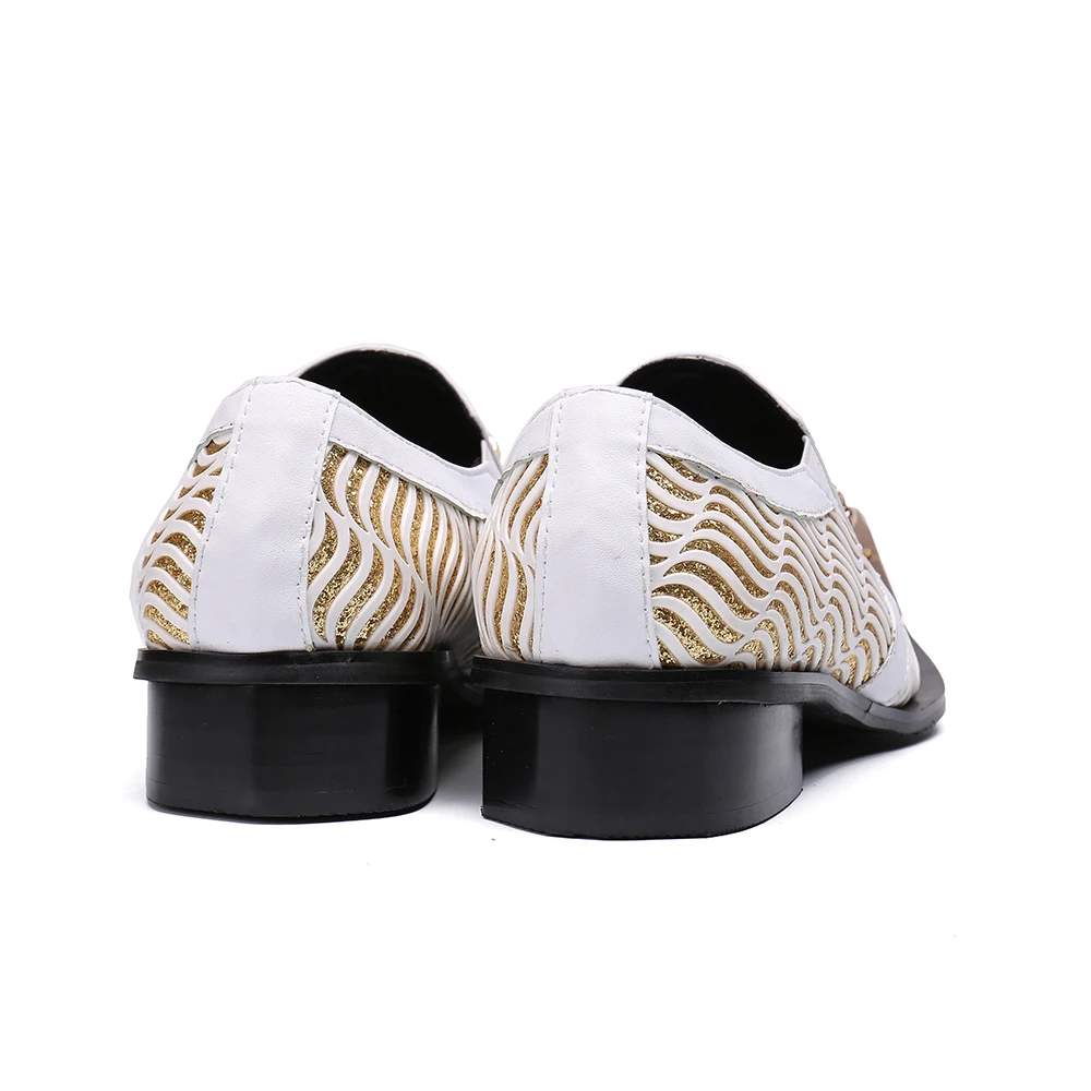 Christia Bella White Stripe Real Leather Men Office Shoes Fashion Chain Large Size Pointed Toe Slip on Formal Party Dress Shoes
Christia Bella White Stripe Real Leather Men Office Shoes Fashion Chain Large Size Pointed Toe Slip on Formal Party Dress Shoes
