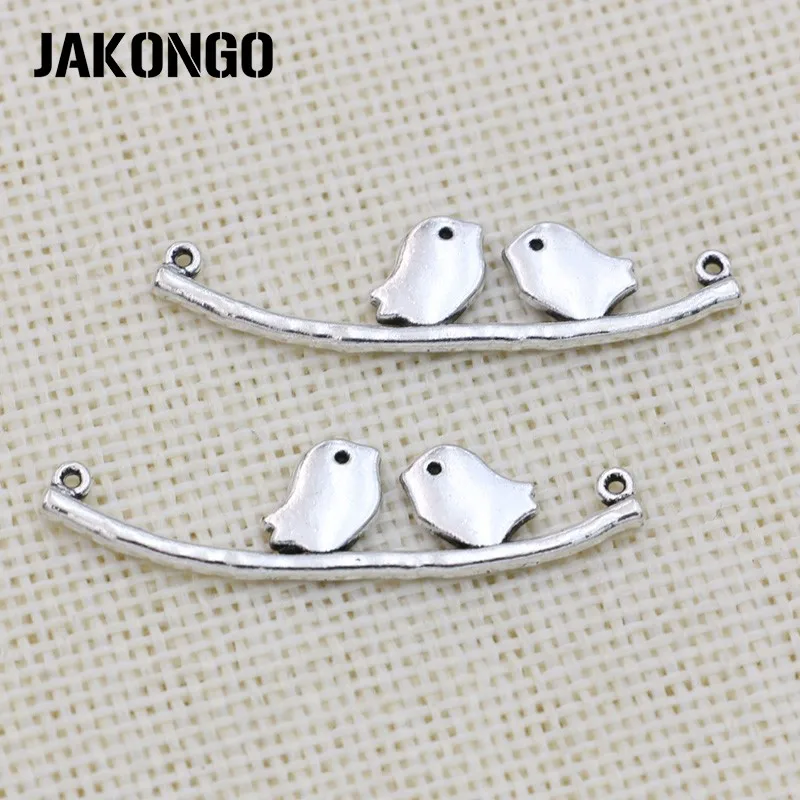 JAKONGO Antique Silver Plated Bird Connector for Jewelry Making Bracelet Accessories Findings DIY 43x11mm 12pcs/lot
JAKONGO Antique Silver Plated Bird Connector for Jewelry Making Bracelet Accessories Findings DIY 43x11mm 12pcs/lot