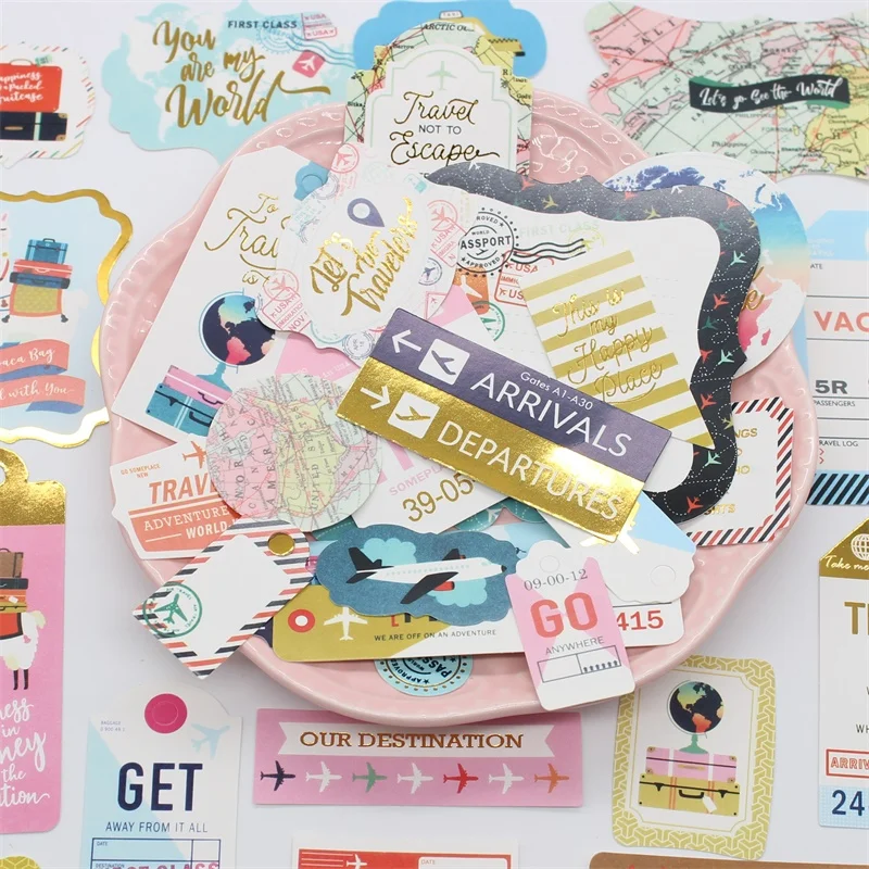 KSCRAFT 32pcs Let's Be Travelers Paper Stickers for Scrapbooking Happy Planner/ DIY Crafts/ Card Making Decoration
KSCRAFT 32pcs Let's Be Travelers Paper Stickers for Scrapbooking Happy Planner/ DIY Crafts/ Card Making Decoration
