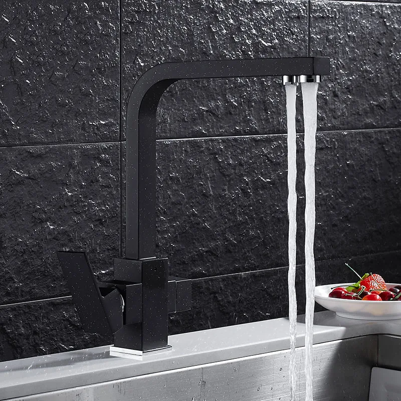 Kitchen faucet brass black double use hot and cold kitchen sink faucet with direct drink faucet 3 Way Water Filter Tap
Kitchen faucet brass black double use hot and cold kitchen sink faucet with direct drink faucet 3 Way Water Filter Tap