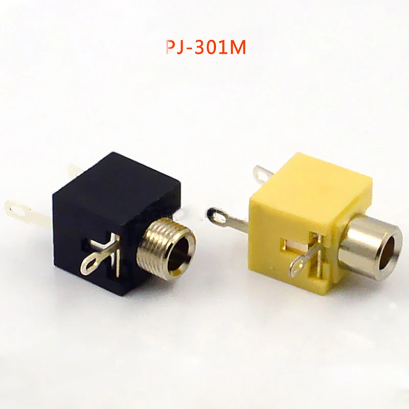 10pcs 3.5mm Jack Headphone Connector Audio Jack Adapter PJ-301M With Thread Black Yellow
10pcs 3.5mm Jack Headphone Connector Audio Jack Adapter PJ-301M With Thread Black Yellow