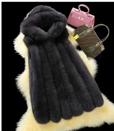 S/4Xl Large Size Long Section Sleeveless Fur Jacket Casual Plus Size Hooded Female Vest Tops Slim Faux Fur Waistcoats Vest J1711
S/4Xl Large Size Long Section Sleeveless Fur Jacket Casual Plus Size Hooded Female Vest Tops Slim Faux Fur Waistcoats Vest J1711