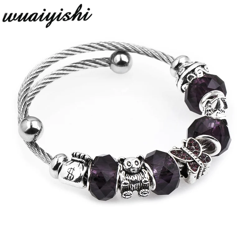 2019 Purple Crystal Glass Stone Fashion Bracelet Gift bracelets for punk hip hop Silver Plated girls Fashion accessories PDA-148
2019 Purple Crystal Glass Stone Fashion Bracelet Gift bracelets for punk hip hop Silver Plated girls Fashion accessories PDA-148