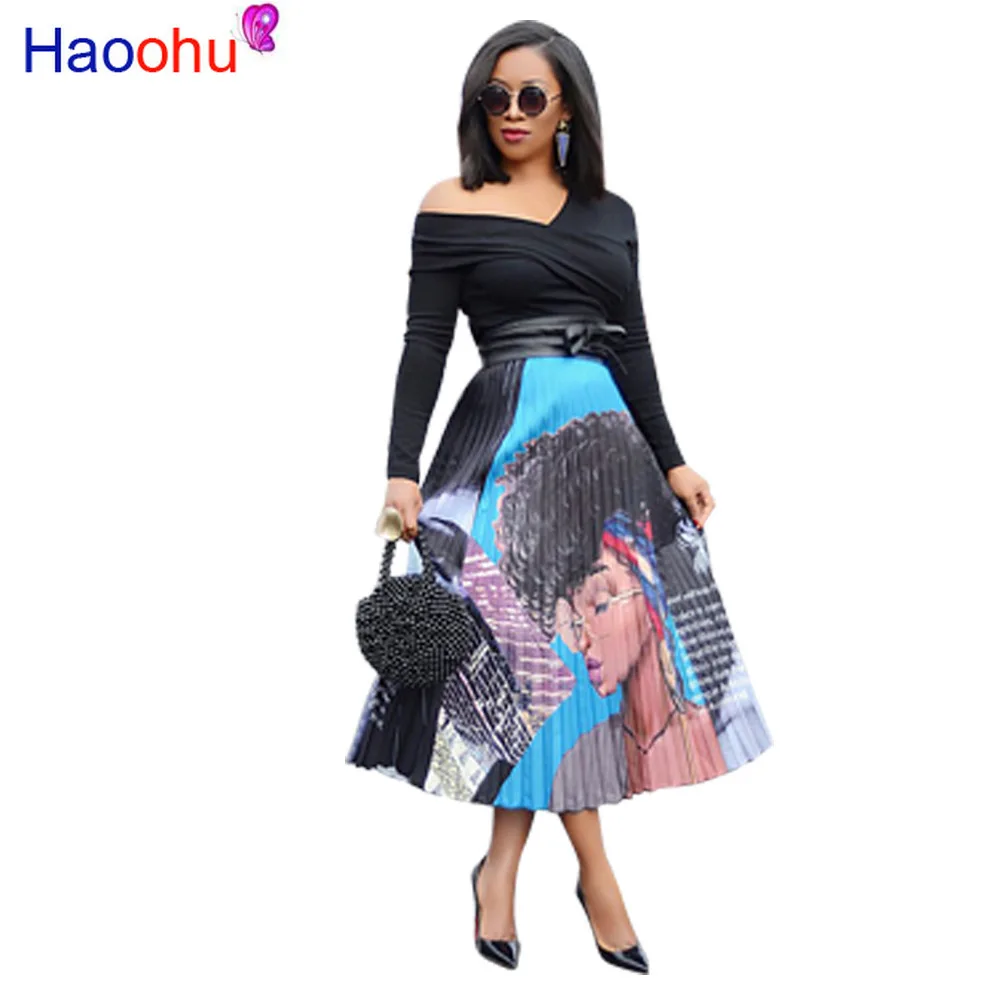 2019 new women printing vintage cartoon sexy high waist mid-calf length pleated skirt active wear casual skirts
2019 new women printing vintage cartoon sexy high waist mid-calf length pleated skirt active wear casual skirts