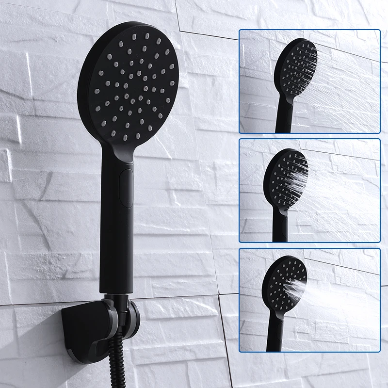 3 Function Luxury Black Shower Head Removable Hand Held Rainfall Spray Shower Head Set For Bathroom Matte Black High Quality
3 Function Luxury Black Shower Head Removable Hand Held Rainfall Spray Shower Head Set For Bathroom Matte Black High Quality