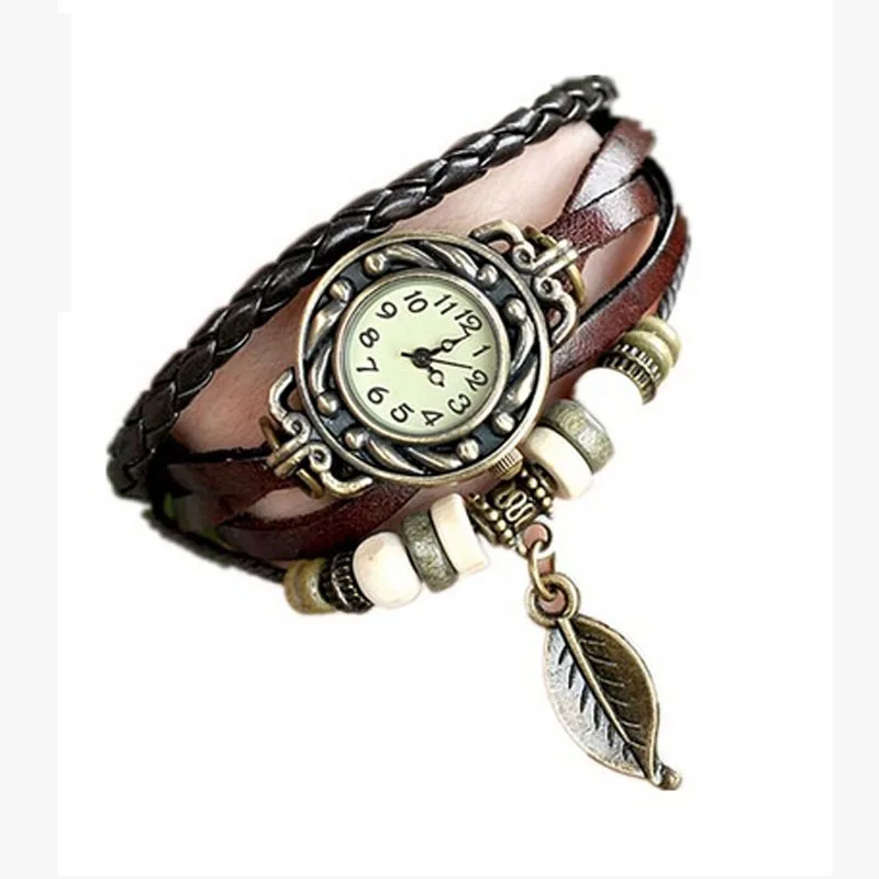 #5001Women Girl Vintage Watches, Bracelet Wristwatches leaf Pendant Coffee reloj mujer New Arrival Freeshipping Hot Sales
#5001Women Girl Vintage Watches, Bracelet Wristwatches leaf Pendant Coffee reloj mujer New Arrival Freeshipping Hot Sales