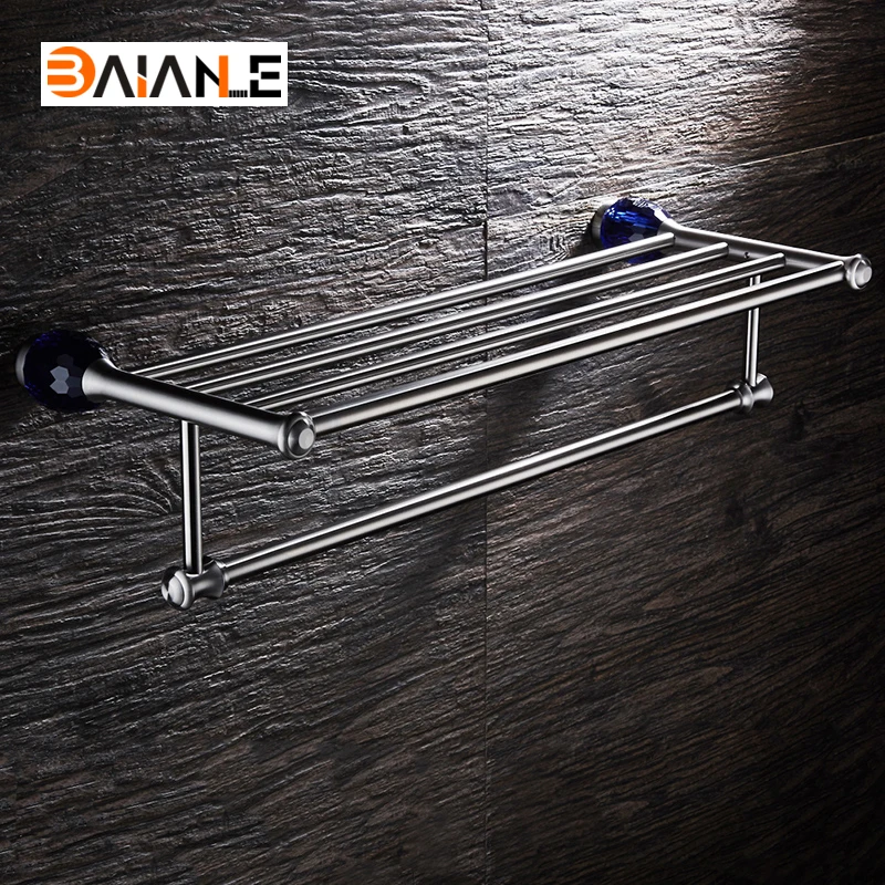 Stainless Steel Bathroom Towel Rack Brushed wall-mount towel Holder towel Shelf Bath Acessorios
Stainless Steel Bathroom Towel Rack Brushed wall-mount towel Holder towel Shelf Bath Acessorios