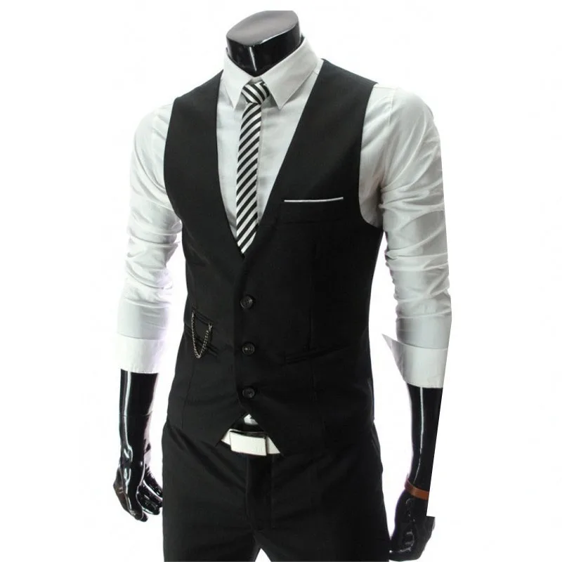 LEFT ROM 2019 stylish men fall slim fit high-end business suit vest/Male leisure v-neck cotton vest/groom dress Black formal
LEFT ROM 2019 stylish men fall slim fit high-end business suit vest/Male leisure v-neck cotton vest/groom dress Black formal