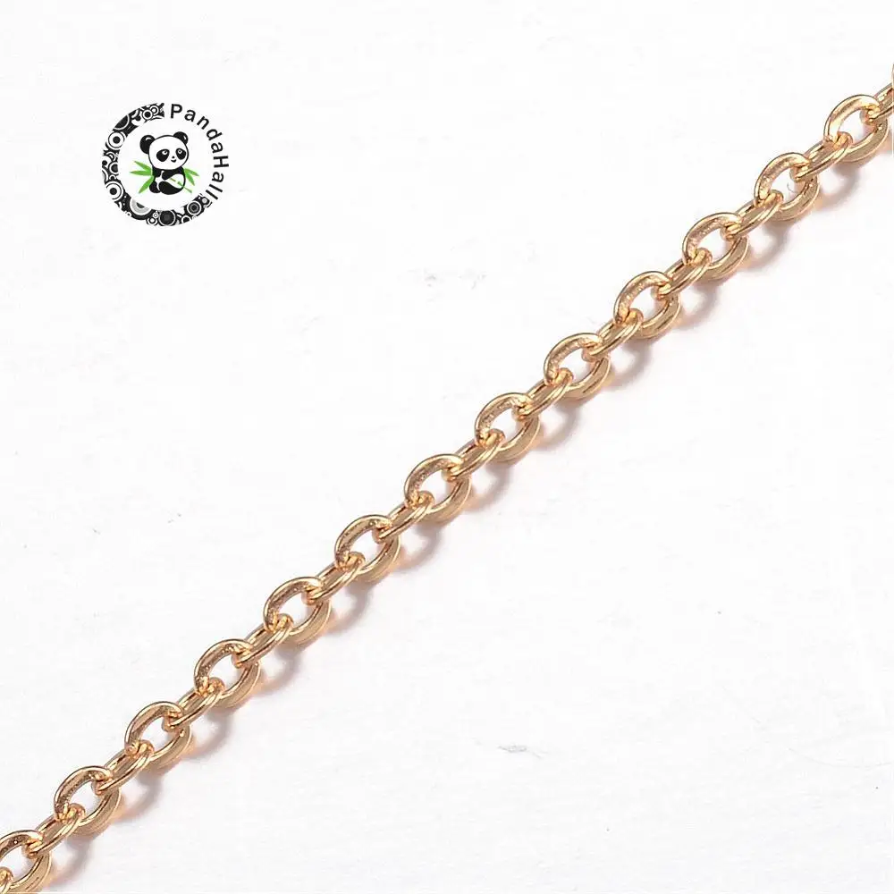 304 Stainless Steel Rolo Chains, for Jewelry Making, Golden, 2.5x2x0.5mm; about 20m/roll
304 Stainless Steel Rolo Chains, for Jewelry Making, Golden, 2.5x2x0.5mm; about 20m/roll