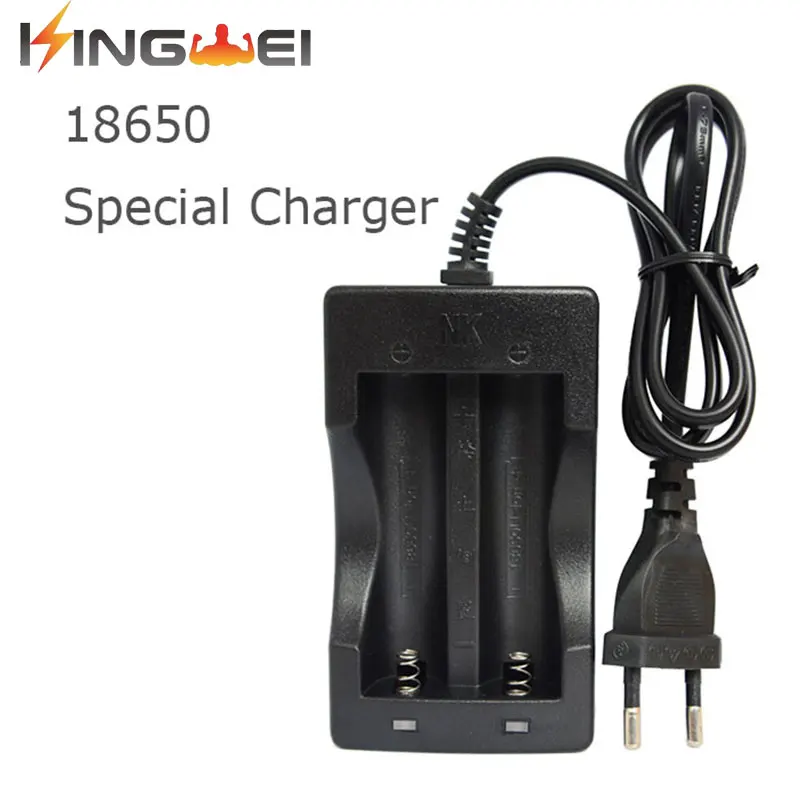 kingwei 2x1200mah 18650 Li-ion 3.7V Rechargeable Battery +1x18650 NK-809 Dual double Charger for LED Flashlight Laser Pen | Электроника