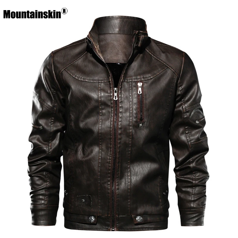 Mountainskin New Men PU Jacket Leather Coats Motorcycle Jackets Slim Fit Windbreaker Fashion Male Outerwear Brand Clothing SA672
Mountainskin New Men PU Jacket Leather Coats Motorcycle Jackets Slim Fit Windbreaker Fashion Male Outerwear Brand Clothing SA672