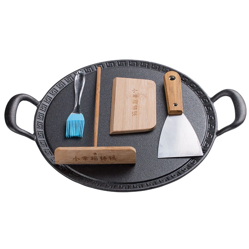 Chinese hamburger cast iron multi-functional frying pan health uncoated physical non-stick crepe frying pancake pan omelet pot
Chinese hamburger cast iron multi-functional frying pan health uncoated physical non-stick crepe frying pancake pan omelet pot