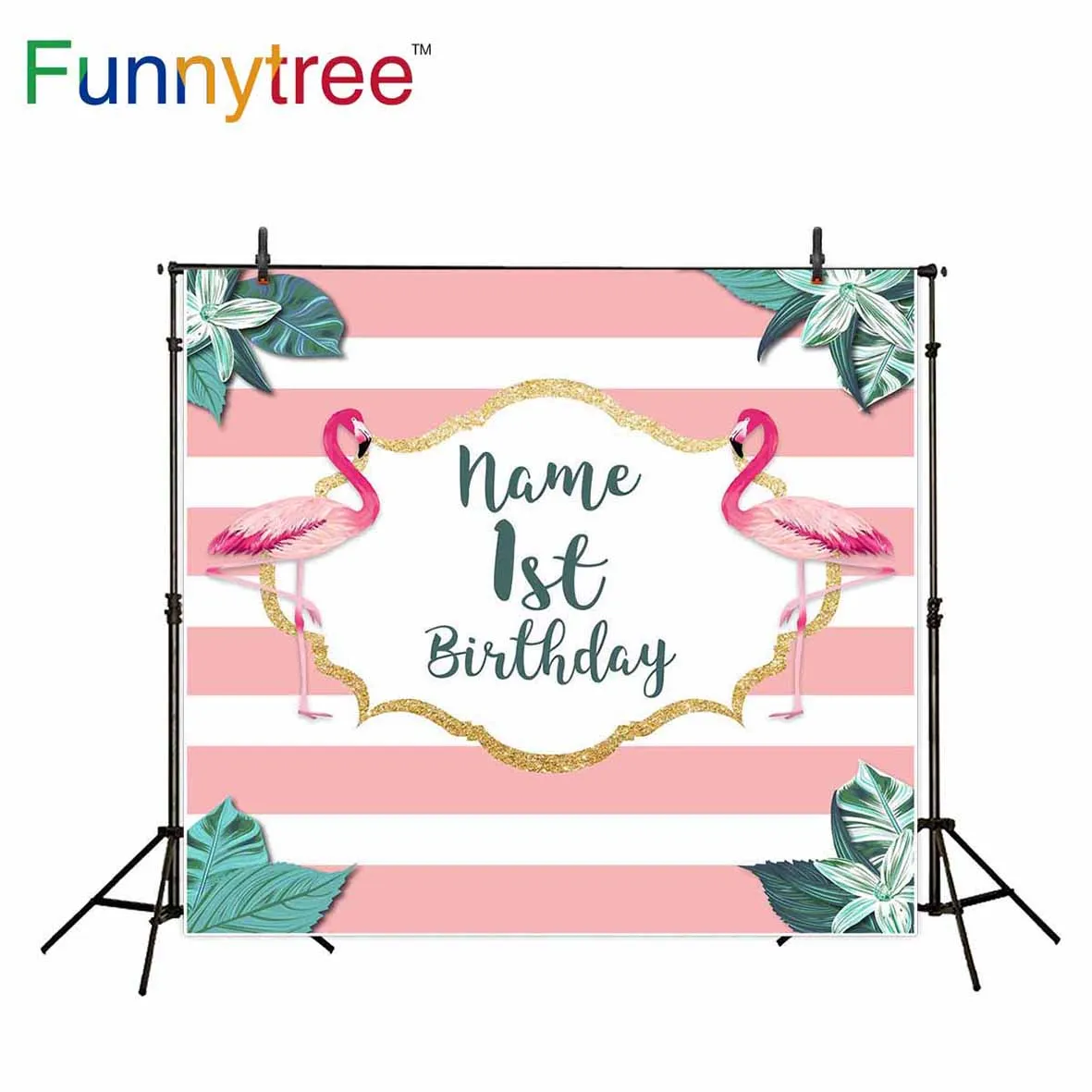 Funnytree backdrop for photographic studio Flamingo stripe tropical leaves birthday professional background photobooth prop
Funnytree backdrop for photographic studio Flamingo stripe tropical leaves birthday professional background photobooth prop