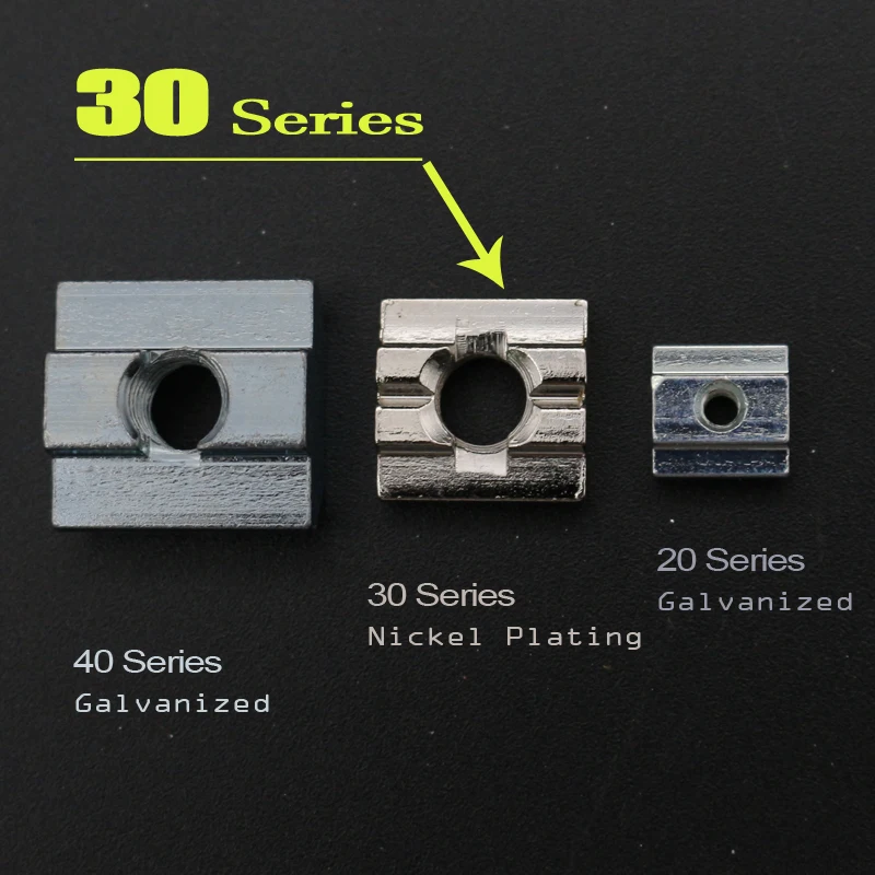 T Sliding Nut Block Square Nuts Nickel plating Aluminum For EU Standard 3030 Aluminum Profile Slot for Kossel DIY CNC
T Sliding Nut Block Square Nuts Nickel plating Aluminum For EU Standard 3030 Aluminum Profile Slot for Kossel DIY CNC