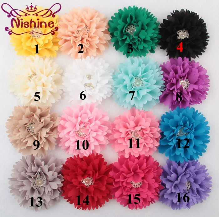 Nishine 20pcs/lot 3.6" Peony Fabric Rose Flower With Pearl Rhinestone Center For DIY Headband Hair Clip Children Headwear
Nishine 20pcs/lot 3.6" Peony Fabric Rose Flower With Pearl Rhinestone Center For DIY Headband Hair Clip Children Headwear