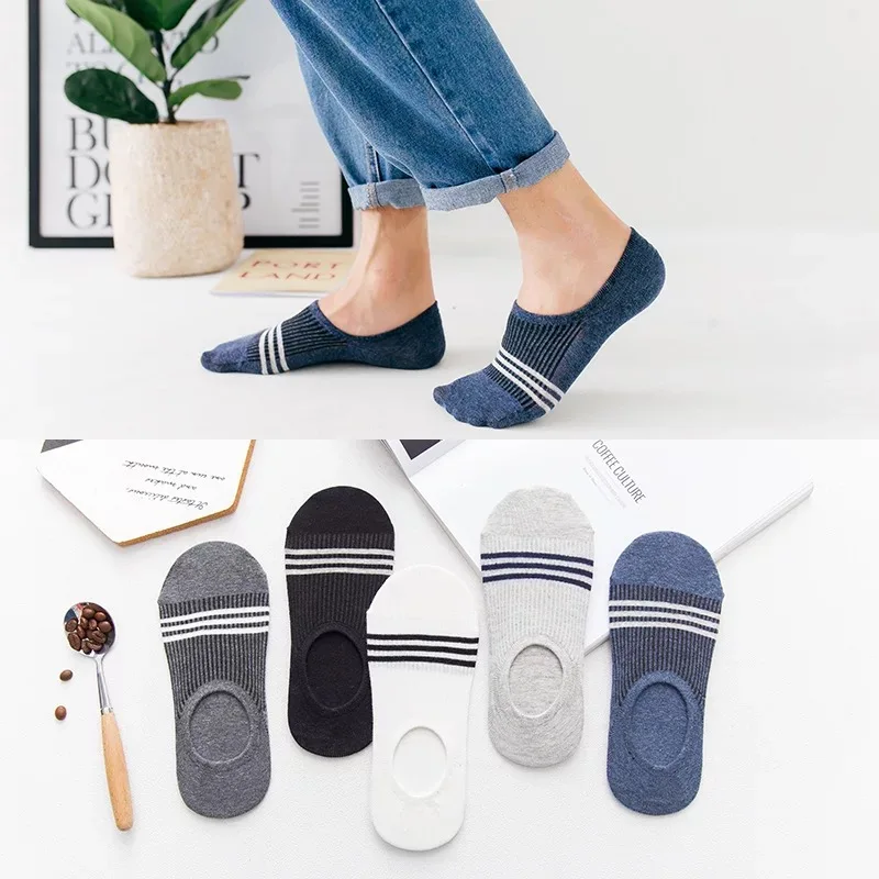 Spring and Summer Men's Silicone Slip-proof 2 Bar Men's Socks Pure Cotton Double Needle Shallow-mouth Socks Men's Invisibility
Spring and Summer Men's Silicone Slip-proof 2 Bar Men's Socks Pure Cotton Double Needle Shallow-mouth Socks Men's Invisibility
