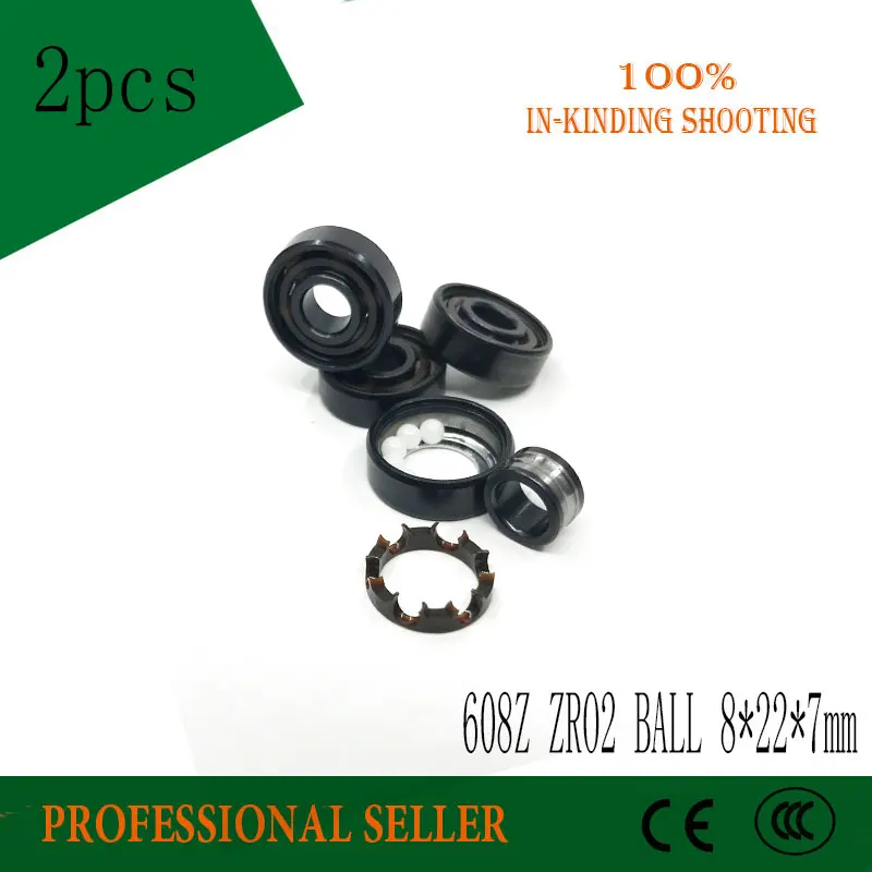 2pcs Skateboard Bearing Ceramic Swiss BSB 608 8*22*7mm ABEC-11 Hybrid 6 ZrO2 Balls Skating Inline Roller Skate Wheels 608 ZRO2
2pcs Skateboard Bearing Ceramic Swiss BSB 608 8*22*7mm ABEC-11 Hybrid 6 ZrO2 Balls Skating Inline Roller Skate Wheels 608 ZRO2