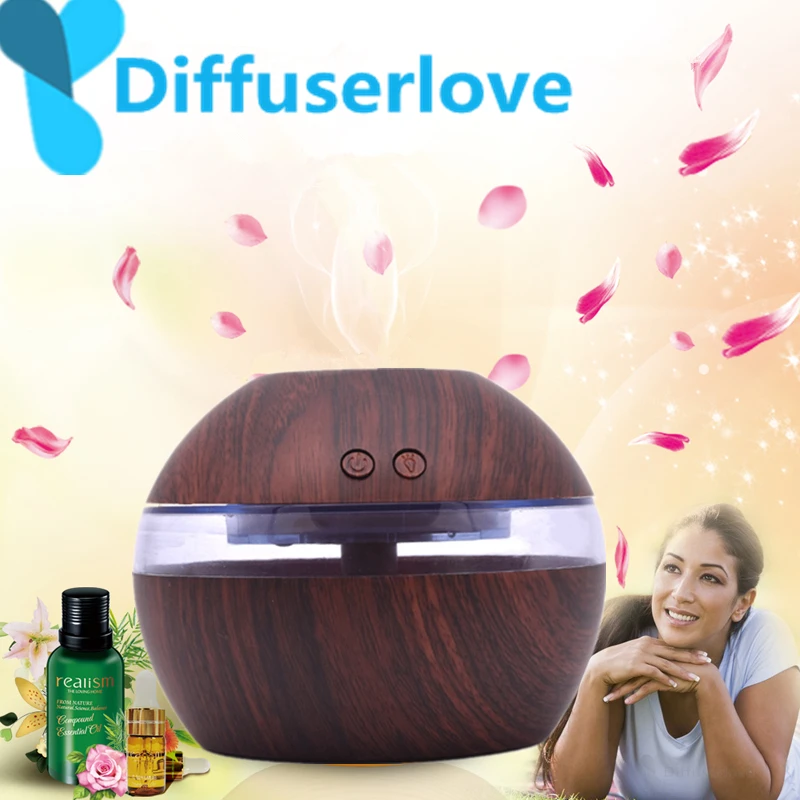 Diffuserlove 300 мл ультразвуковой увлажнитель воздуха USB диффузор эфирного масла 7