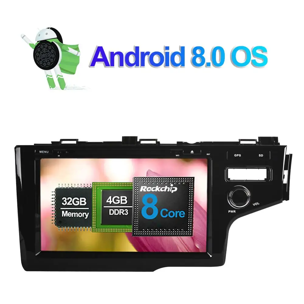 4 ГБ ОЗУ Android 8 0 Восьмиядерный автомобильный DVD мультимедийный плеер для Honda Fit/Jazz