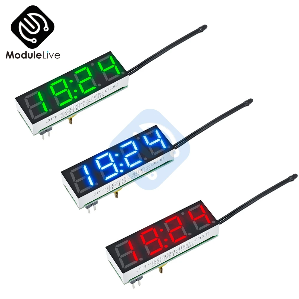 DS3231SN Digital Tube Time Clock 3 In 1 Green/Blue/Red LED display Temperature Voltage Volt Module DIY Timer Voltmeter DC 5-30V
DS3231SN Digital Tube Time Clock 3 In 1 Green/Blue/Red LED display Temperature Voltage Volt Module DIY Timer Voltmeter DC 5-30V