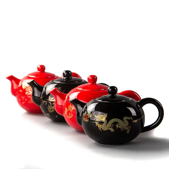Chinese Dragon Teapot Black or Red Color Tea Pot Home Decor Porcelain Tea Kettle Kung Fu Teapots Drop Shipping
Chinese Dragon Teapot Black or Red Color Tea Pot Home Decor Porcelain Tea Kettle Kung Fu Teapots Drop Shipping