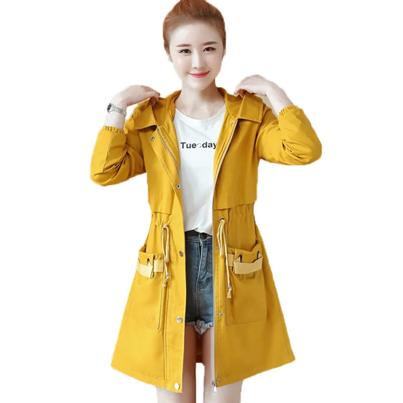 Women Trench Coat New Autumn Hooded Medium Long Outerwear Slim Large Size Casual Ladies Tops Windbreaker Female High Quality 330
Women Trench Coat New Autumn Hooded Medium Long Outerwear Slim Large Size Casual Ladies Tops Windbreaker Female High Quality 330