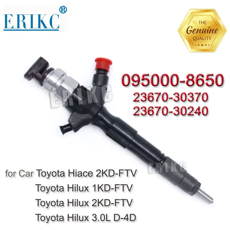 ERIKC Injector 095000-8650 Diese Fuel Injector Assembly 23670-30370 Oil Seal Fuel Injection Assy Diesel 23670-30240 for Toyota
ERIKC Injector 095000-8650 Diese Fuel Injector Assembly 23670-30370 Oil Seal Fuel Injection Assy Diesel 23670-30240 for Toyota