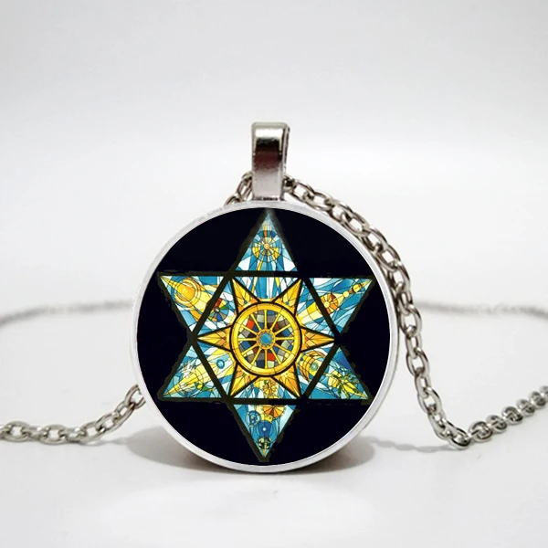 Magen Star Of David Necklace Geometry Pentagram Art Glass Pendant Jewish Shield Symbol Long Necklace Women Men Jewelry
Magen Star Of David Necklace Geometry Pentagram Art Glass Pendant Jewish Shield Symbol Long Necklace Women Men Jewelry
