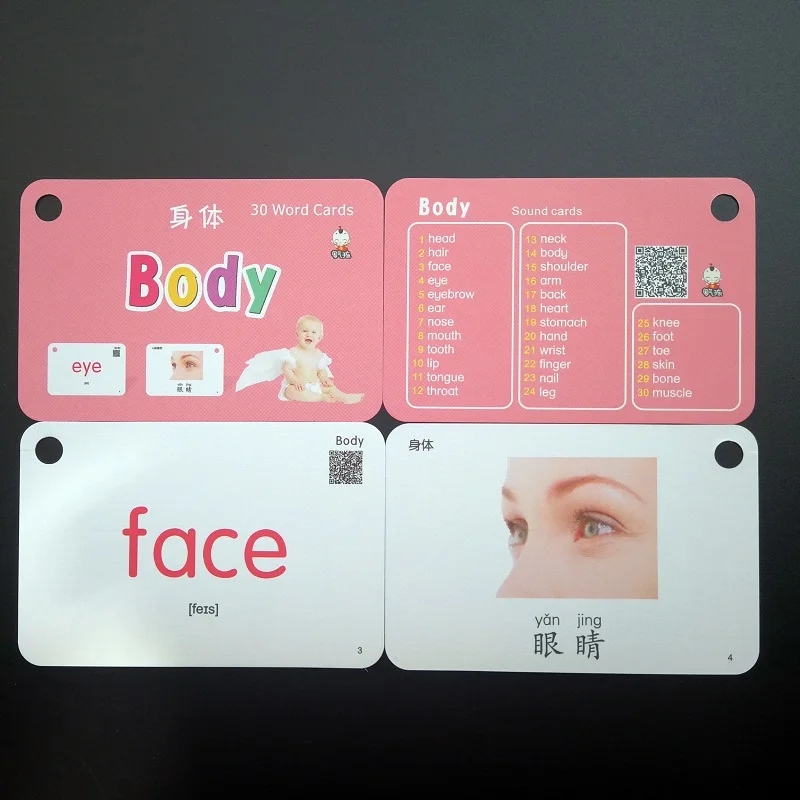 32 Pcs/Set Family People and Body Learn English Chinese Word Flash Cards Pocket Card For Children Gifts
32 Pcs/Set Family People and Body Learn English Chinese Word Flash Cards Pocket Card For Children Gifts