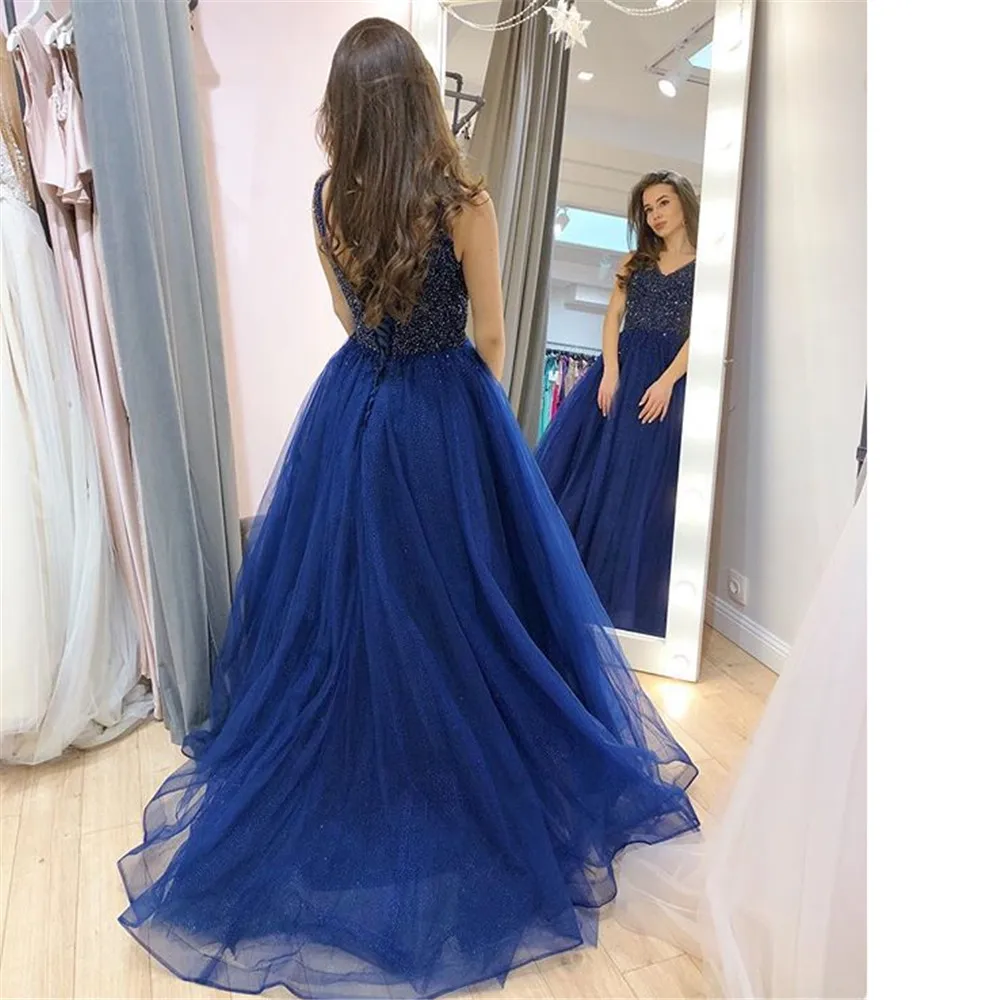 HONGFUYU Sparkly Beaded Prom Dresses A-line Sequins Tulle robe de soiree Formal Party Gowns Lace Up Corset Evening Dress Train
HONGFUYU Sparkly Beaded Prom Dresses A-line Sequins Tulle robe de soiree Formal Party Gowns Lace Up Corset Evening Dress Train