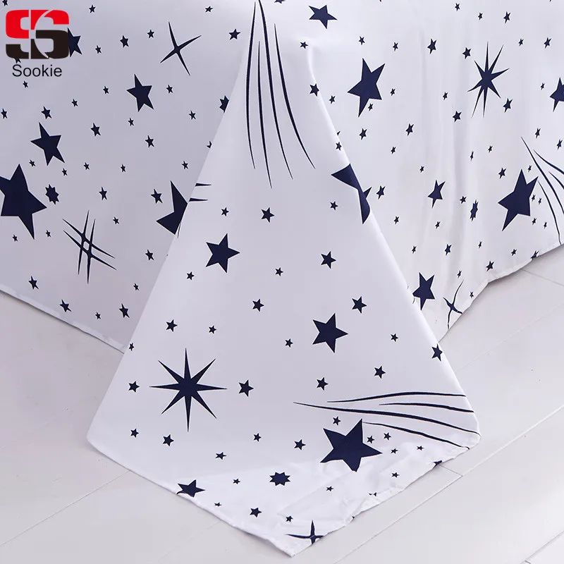 Sookie Galaxy кровать плоский лист мультфильм звезда покрывало с узором Мягкий