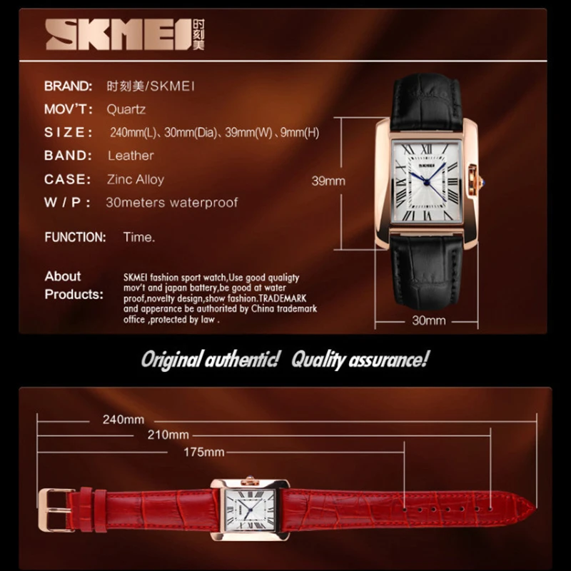 SKMEI Brand Watches Women Fashion Luxury Quartz Watch Clock Woman Female Casual Leather Strap Women's Wristwatches reloj mujer
SKMEI Brand Watches Women Fashion Luxury Quartz Watch Clock Woman Female Casual Leather Strap Women's Wristwatches reloj mujer