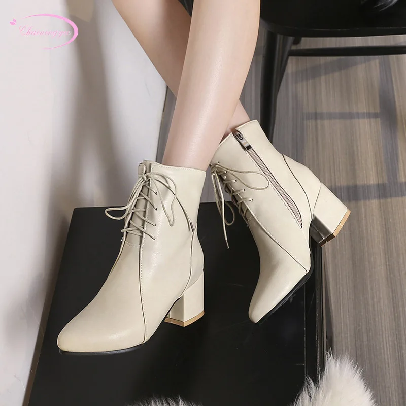 British college style sexy pointed toe autumn ankle boots fashion lace-up zipper black yellow beige riding boots women's shoes
British college style sexy pointed toe autumn ankle boots fashion lace-up zipper black yellow beige riding boots women's shoes