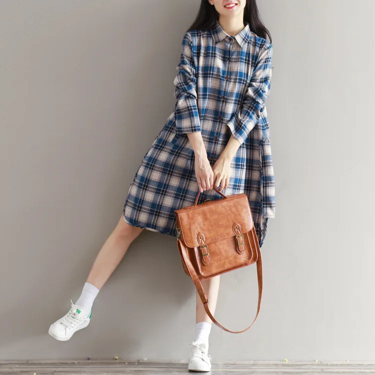 2017 Fashion Womens Plaid Shirt Long Sleeve Cotton All Matched Irregular Casual Blouse Blusas Tops
2017 Fashion Womens Plaid Shirt Long Sleeve Cotton All Matched Irregular Casual Blouse Blusas Tops