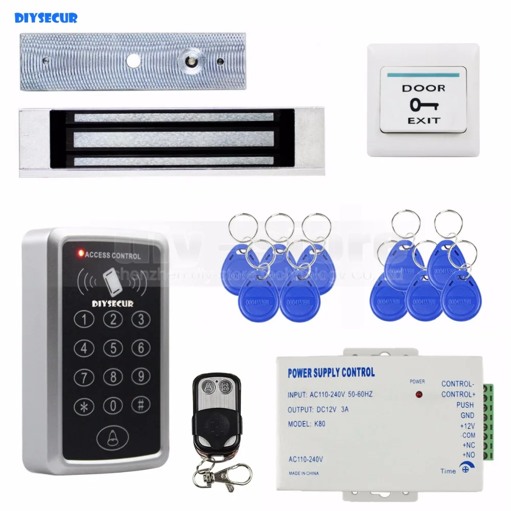 DIYSECUR Remote Control Rfid Card Keypad Door Access Control System Kit + Magnetic Lock for Home Improvement
DIYSECUR Remote Control Rfid Card Keypad Door Access Control System Kit + Magnetic Lock for Home Improvement