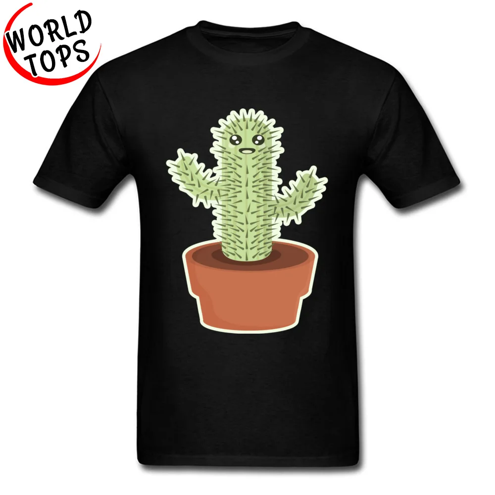 Обнимайте меня? Kawaii Cactus 2018 Новое поступление мужские Топы И Футболки с принтом